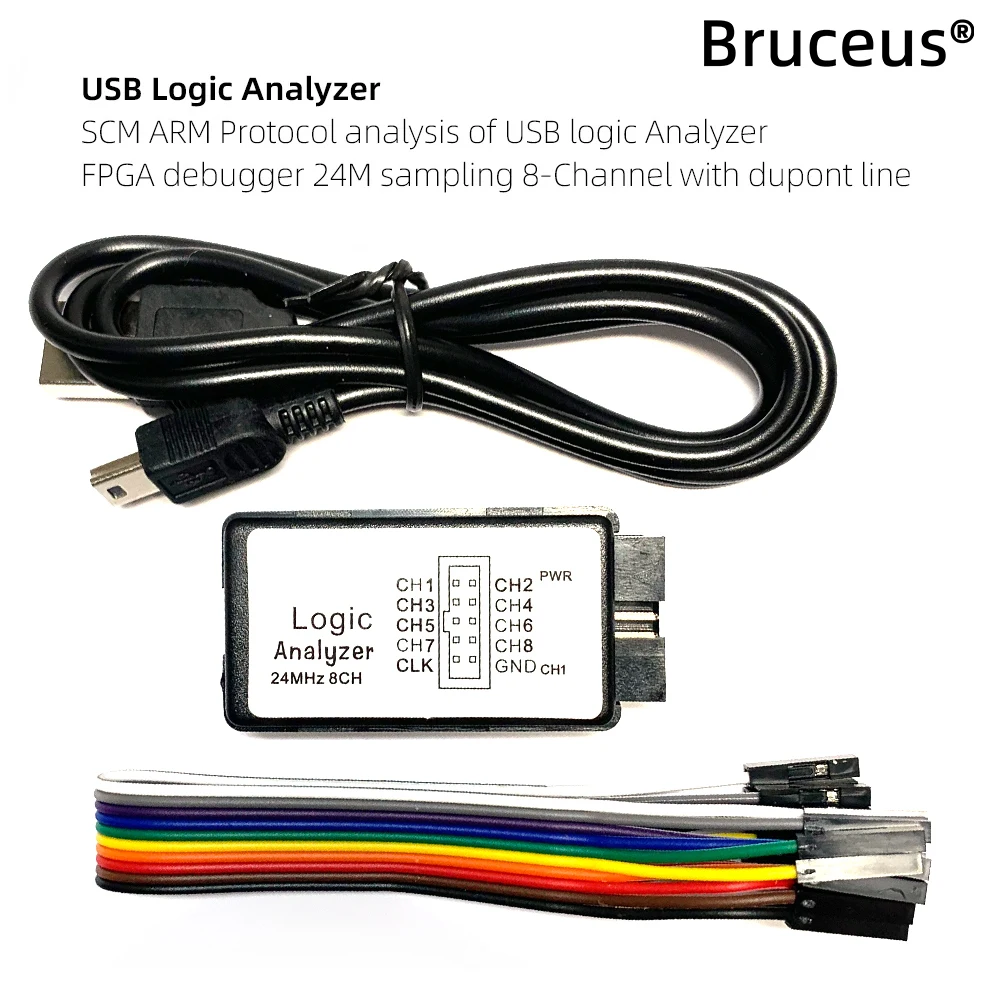 USB Logic-Analyzer 24MHz 8-Channel seconds Debugger For ARM FPGA 24M 8CH