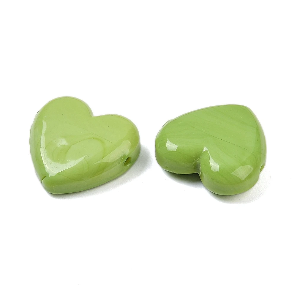 10 Stück handgefertigte mehrfarbige Herz-Glasperlen aus Lampwork-Glas, Valentinstagsgeschenk, 19–20 x 6,5–7 mm für die Herstellung von DIY-Schmuck – Detail 3