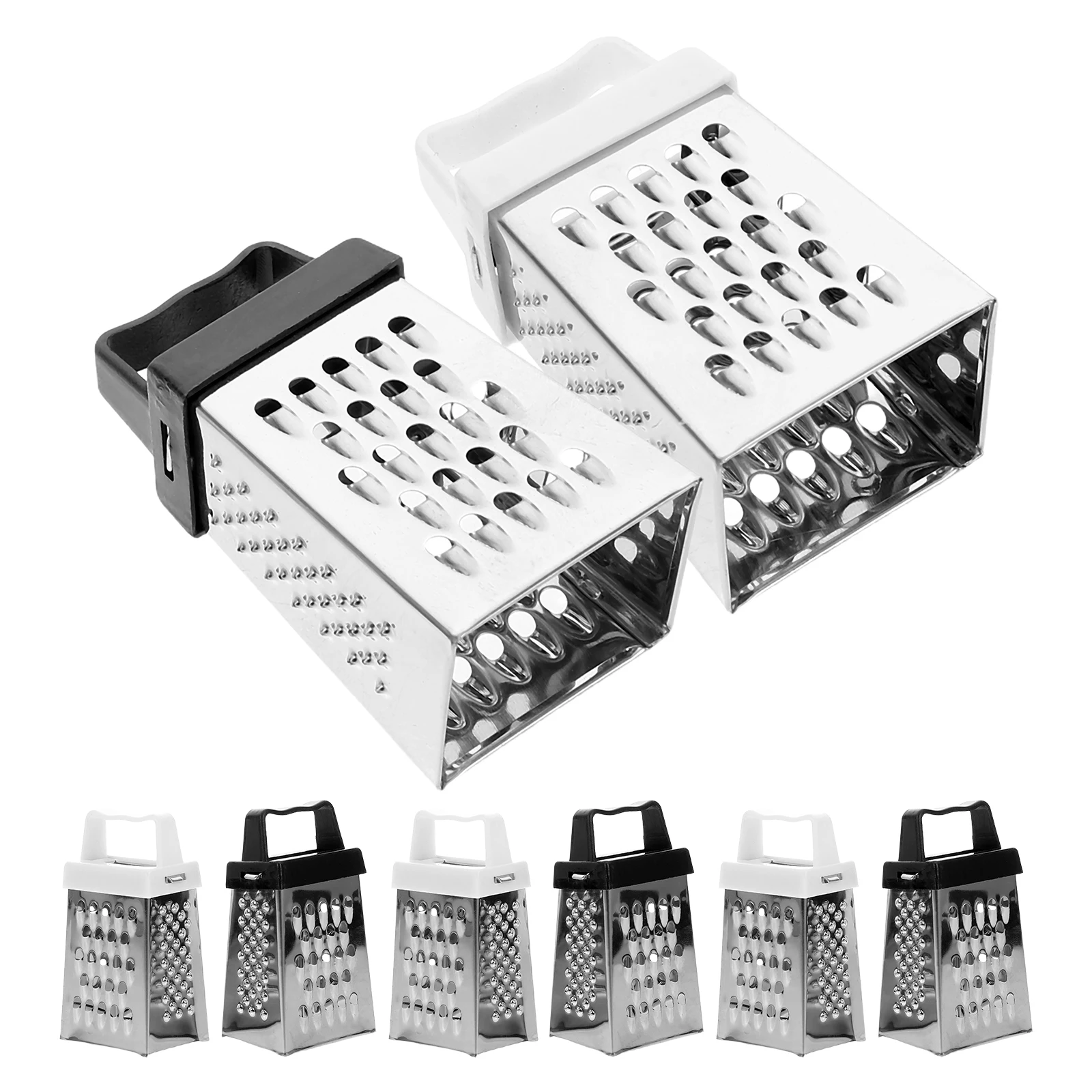 

8 Pcs Grater Stainless Steel Mini Four Cheese Slicers For Block Cheese Sided Kitchen H held Veggie Tool Slicer