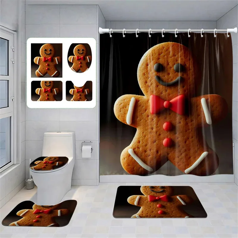 

JUJ63Home shower curtains bathroom Decora waterproof fabric non-slip bath mat water absorption curtain Modern Nordic Merry C3jn$