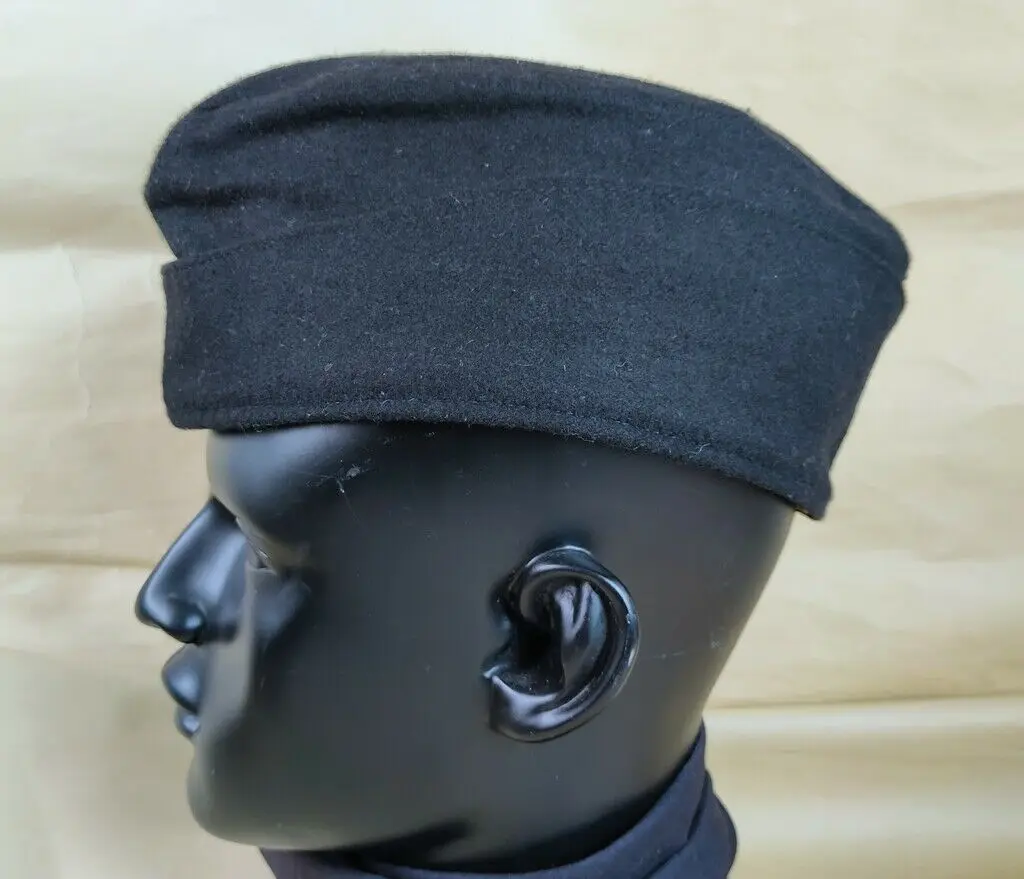 قبعة ريبرو الحرب العالمية الثانية الألمانية إيليت إم بانزر قبعة واقية من الصوف الأسود