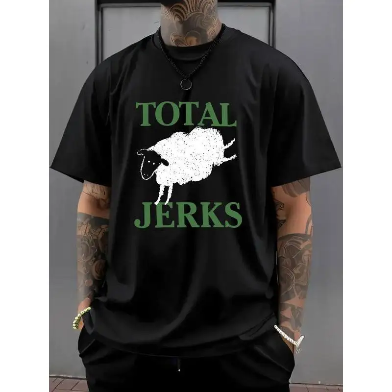 

Funny Total Jerks T-shirt, Men's Women's Sheep Pun Tee, Sarcastic Novelty Meme Shirt, Cool Casual Wear Youth Tops, Birthday Gift
