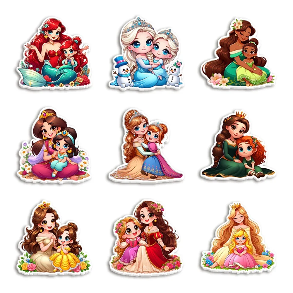 Disney Princess Flat Resin Planar Clear Acrylic Glitter Acrylic For DIY Phone Case Hair Bow 10 Pieces/lot