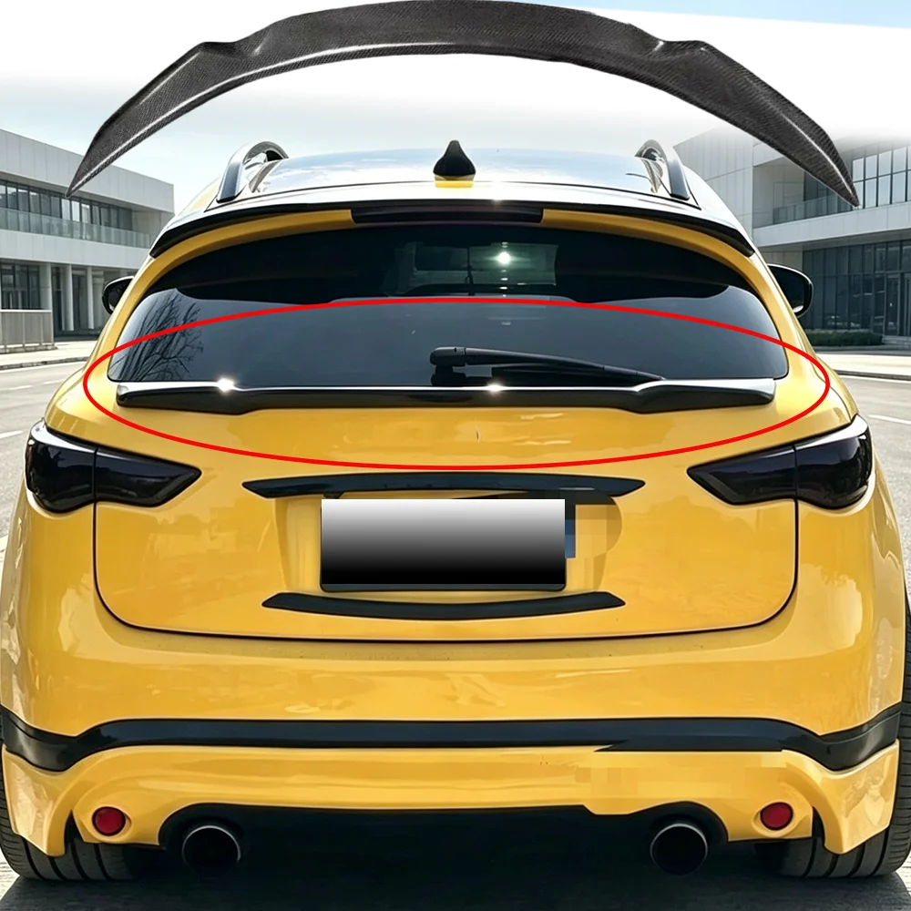

For Infiniti QX70 QX70S 2013-2017 pure carbon brazed unpainted middle wing trunk pressure tail wing modification accessories