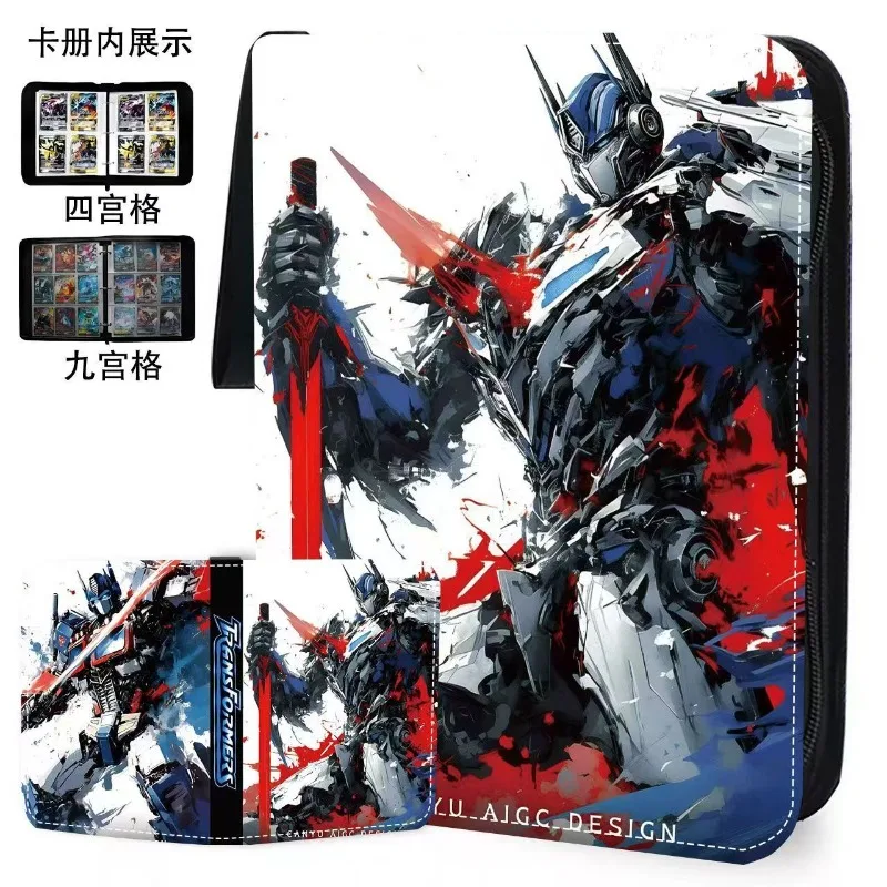 400pcs/900pcs Transformers Card Album Book Folder 4/9 Card Slots Collections Zipper Double Pocket Zipper Card Binder Holder