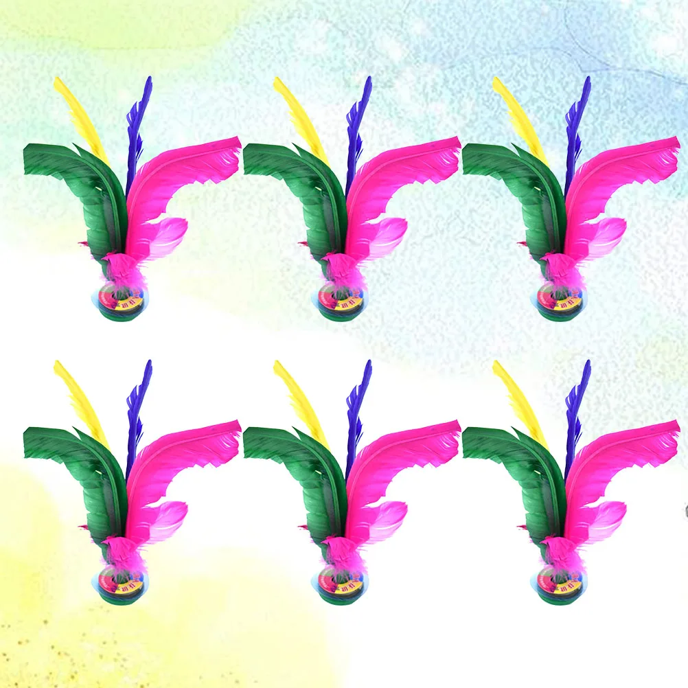 

6 Pcs Colored Shuttlecock Toy Material Kick Shuttlecocks Ideal Indoor Outdoor Game Exercise Match Multiplayer