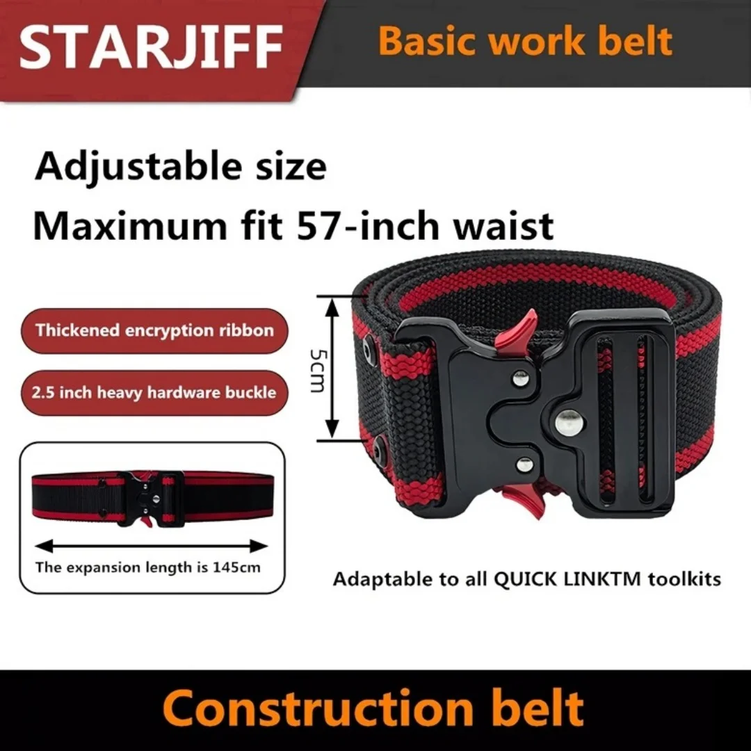 STARJIFF HC2510 Basic Work Belt Thickened Density Wear-Resistant Construction Belt Suitable