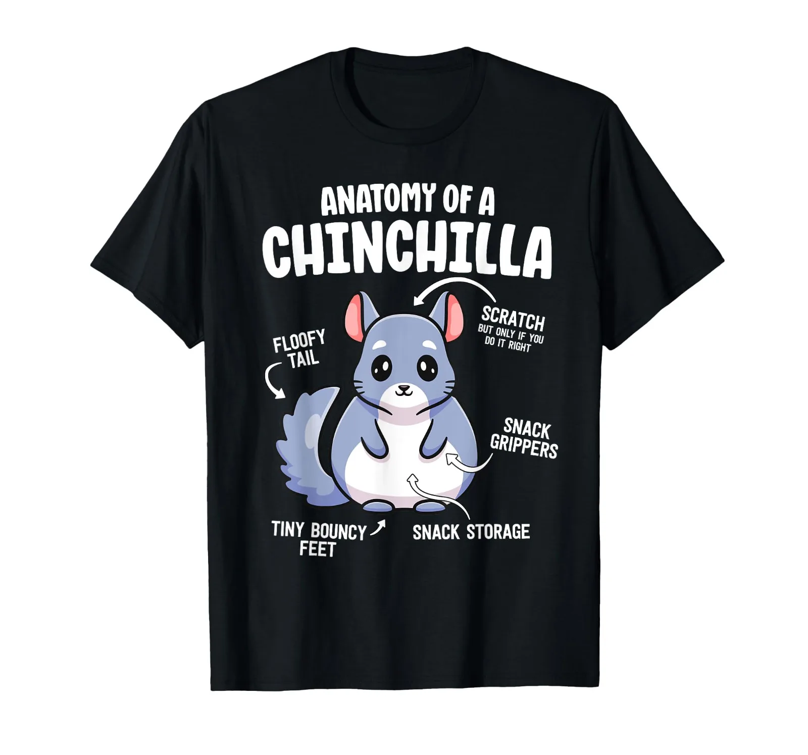 

Anatomy Of A Chinchilla Men's Unisex Cotton T-Shirt Size S-5XL