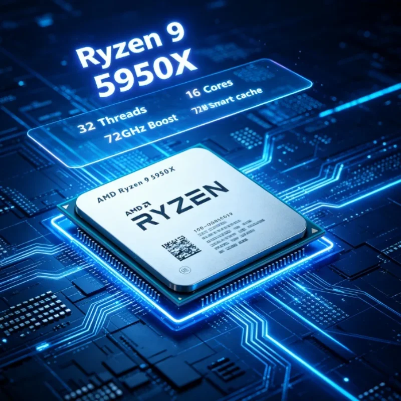 

R9 5950X AMD Ryzen 9 Multi Thread Esports Live Streaming CPU 16C32T 4.9GHz 64MB Cache AM4 DDR4 PCIe4.0 No Cooler