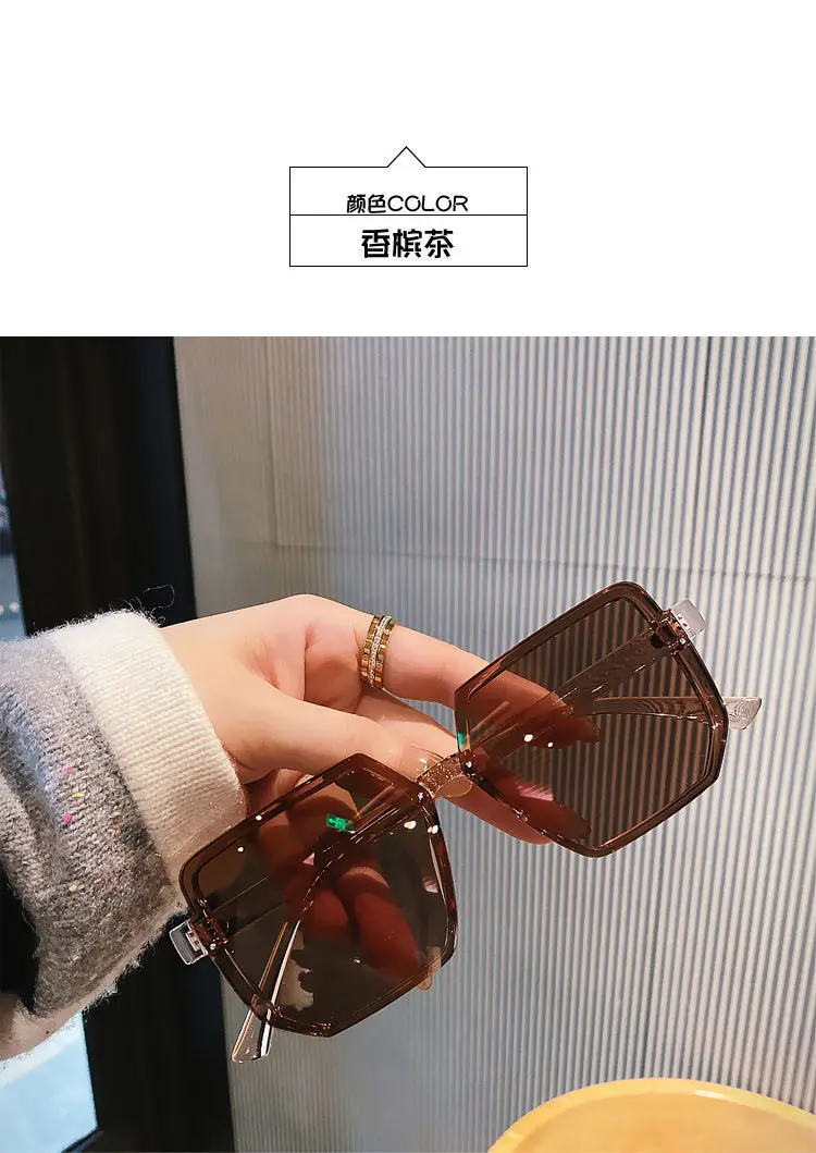Große Rahmen Vintage Sonnenbrille Frauen Männer Marke Quadrat Sonnenbrille Retro Brillen Goggle für Männlich Weiblich Polygon Sonnenbrille ﻿ ﻿ – Detail 5