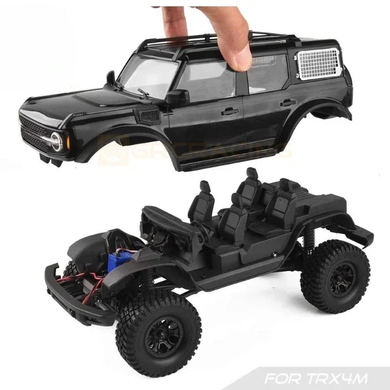 1 Set 3D Printing Interior Central Control Seat for 1/18 RC Crawler TRX4-M Chevrolet K10 Defender Bronco Ford F150 Upgrade Parts