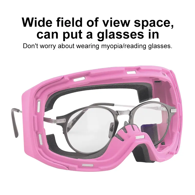 PHMAX Pro Ski Goggles UV400 Anti-fog Eyewear Magnetic Lens Night Vision Yellow Lens Outdoor Sports Snowboard Big Snow Goggles - Image 3