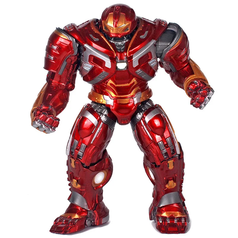 20cm Marvel Avengers Movies Hulk Buster Action Figure Collection Desktop Ornament Emit Light Super Hero Movable Model Birthday