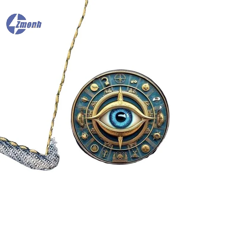 New！Retro All Sight Devil's Eye Round Brooches Men Women Clothing Coat Jewelry Accessries