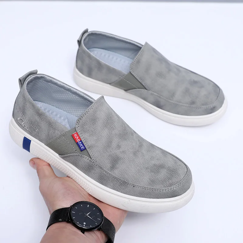 

Men's casual business shoes Light and comfortable multi-occasion canvas shoes Fashion breathable flat men's shoes