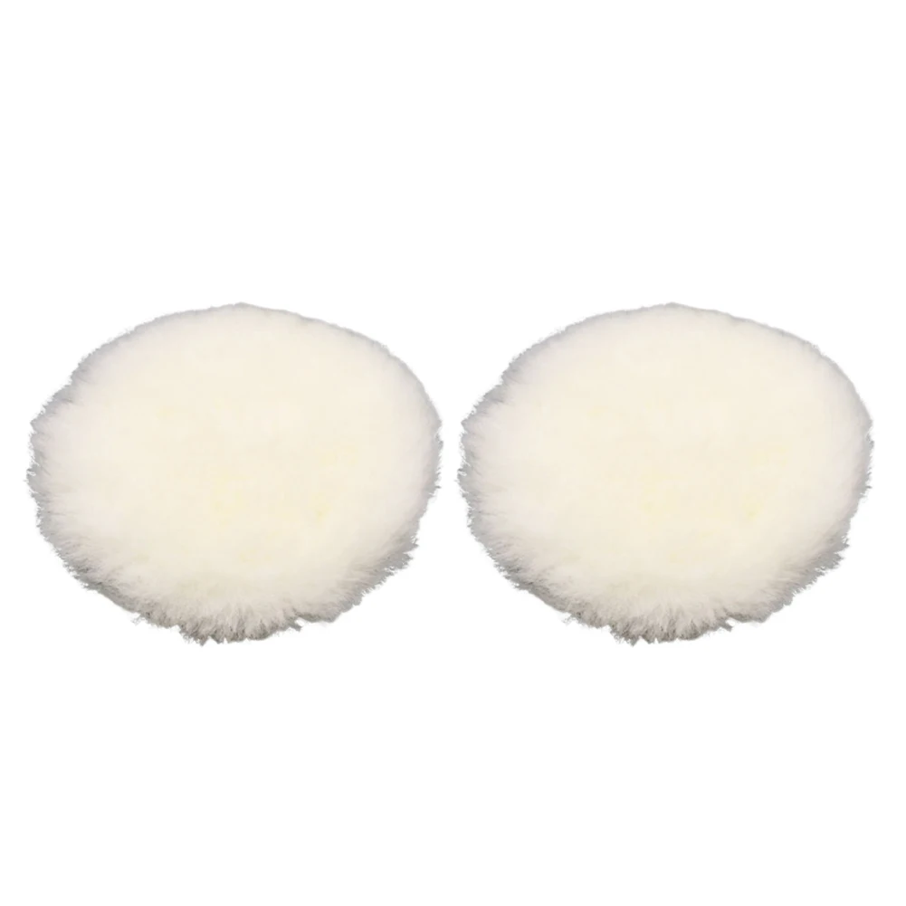 

2pcs 5 Inch Polishing Polishing Pad For Furniture/ Wood/ Glass/ Automobiles Car Waxing Sponge Disk Imitated Wool Wheel