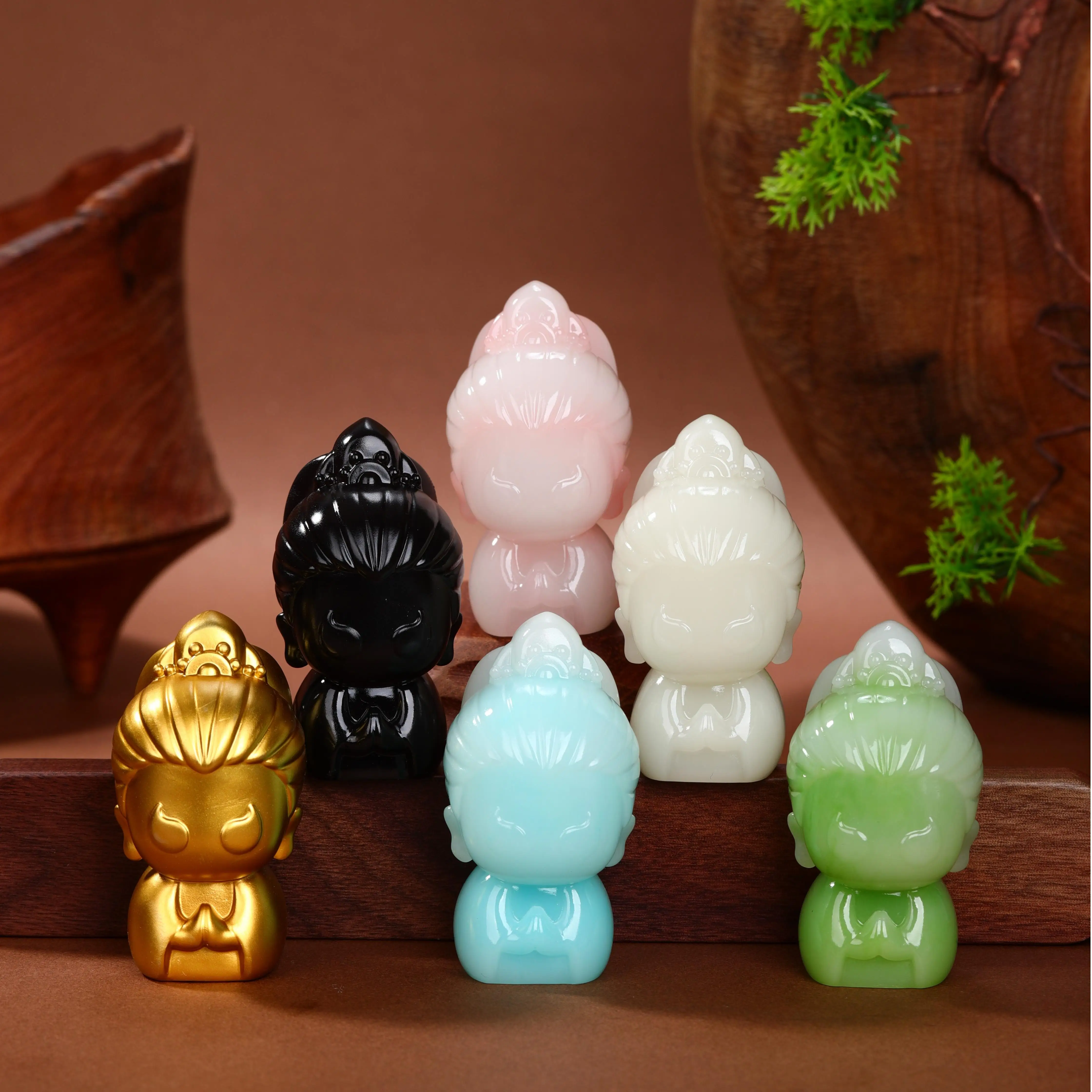 Nieuw modeontwerp Chinese kunstwerken Geschenken Desktopornamenten Mini Bodhisattva Decoraties Blinde dozen Gemaakt in China Set verkoop