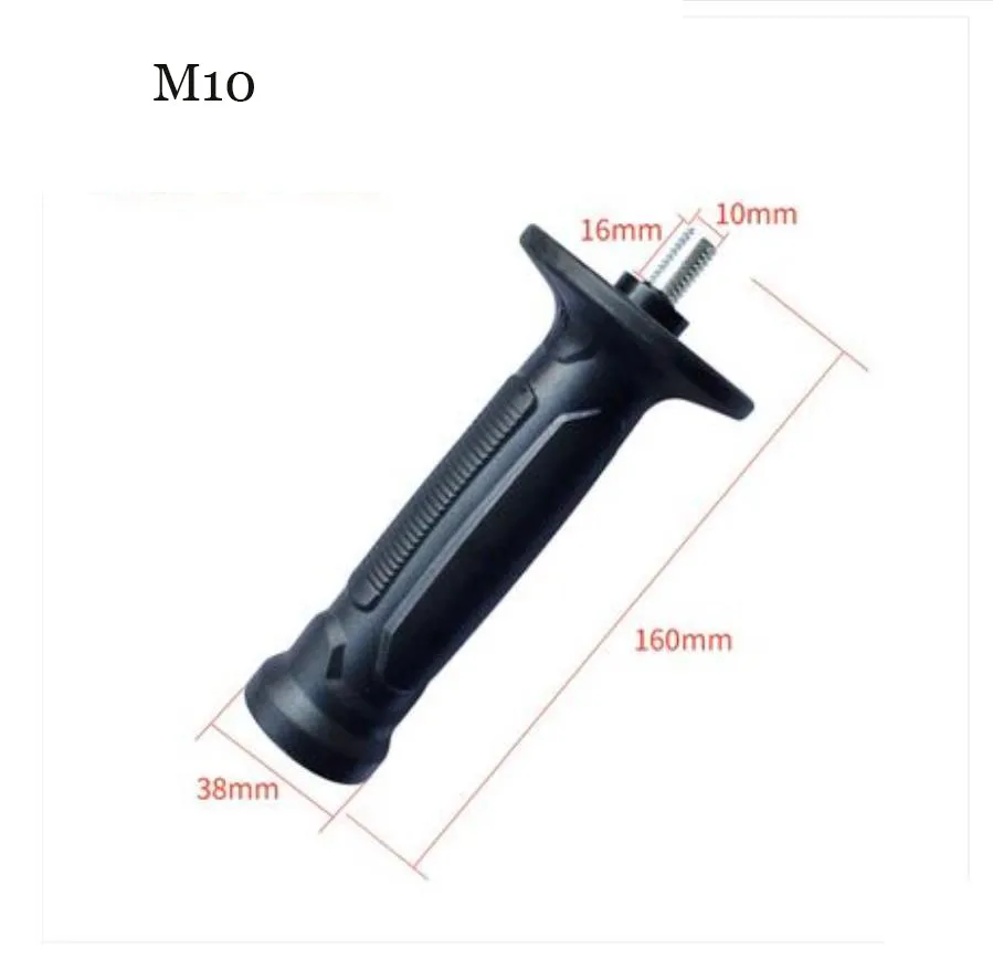 M12 M14 M10 Thread Auxiliary Side Handle Black  For Angle Grinder High Quality Auxiliary Handle Grinding Machine Tools 1pc