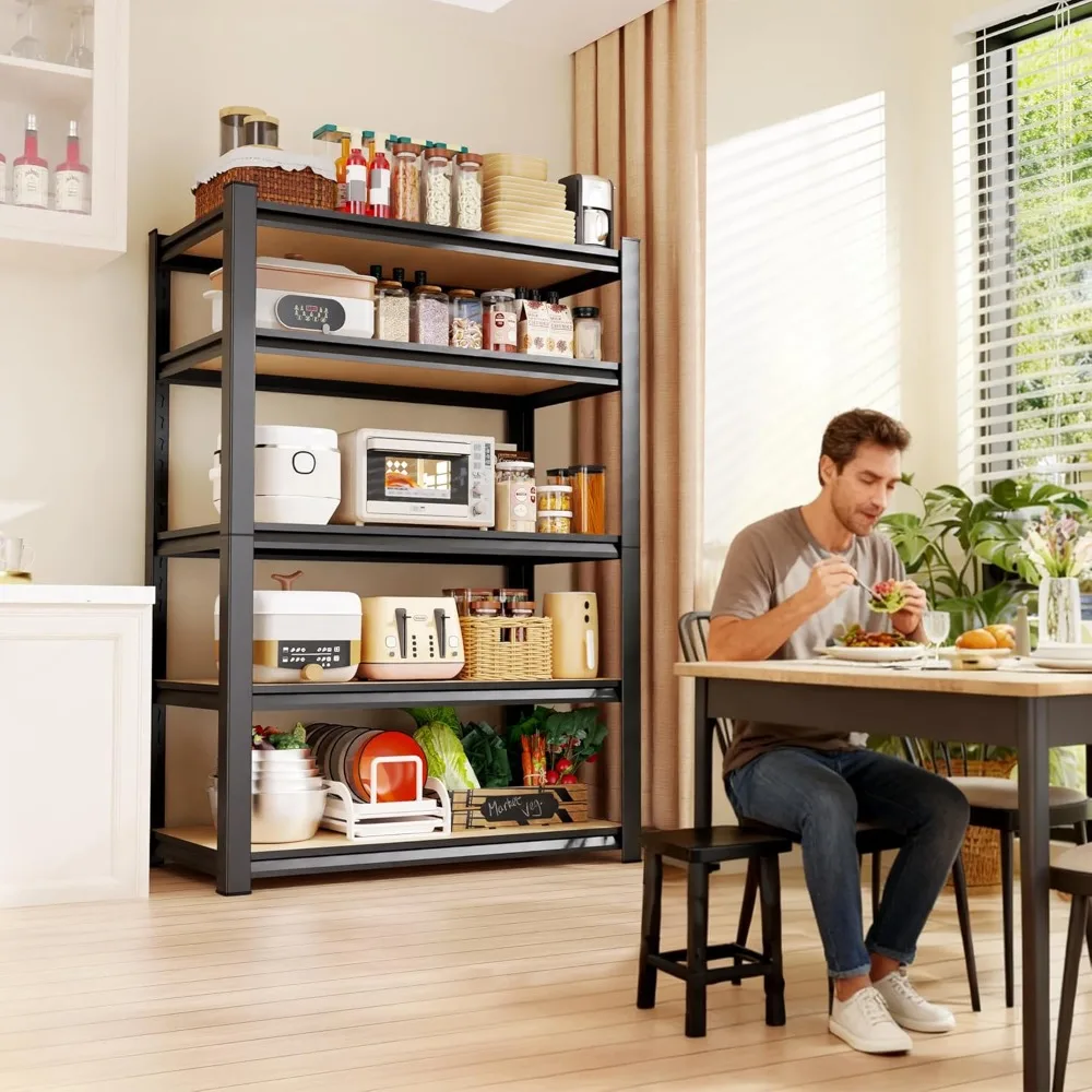 

Garage Shelving, 71"H-35"W 2050LBS 5 Tier Storage Shelves, Adjustable Metal and Storage Large Rack, Utility Steel Shelf