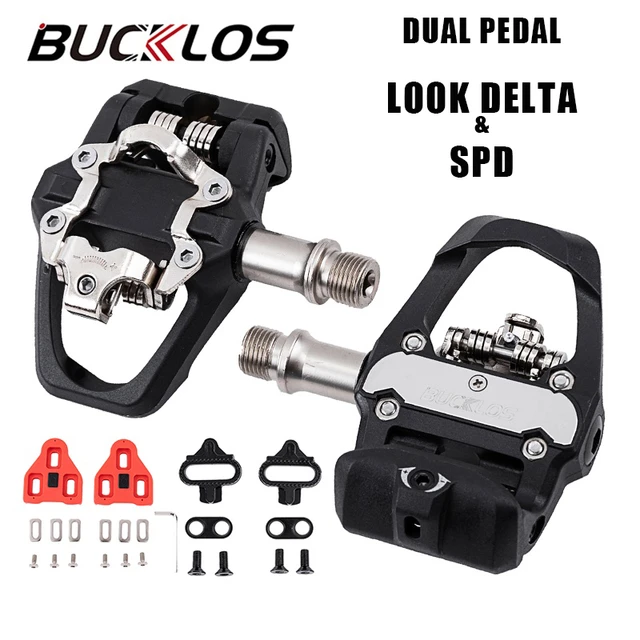 Dual pedals for road bike shop