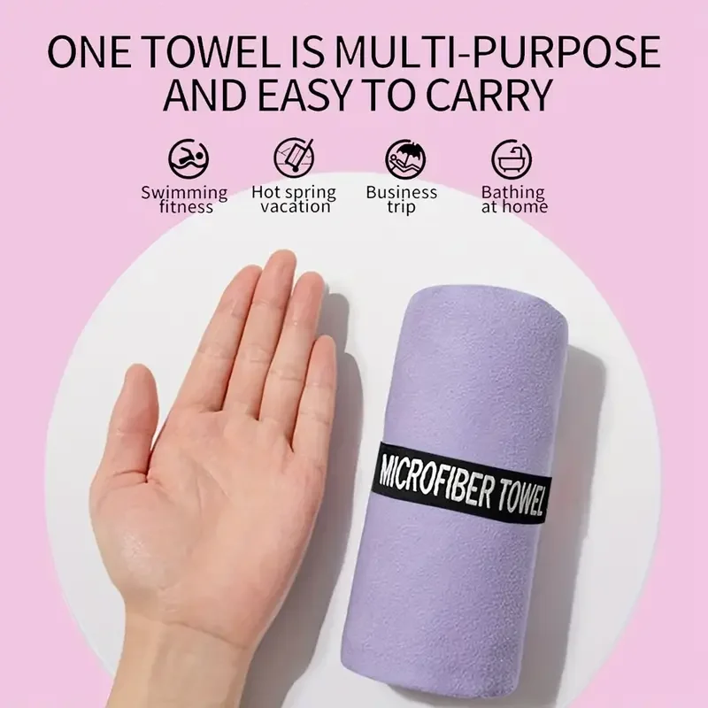 1 Stück saugfähiges und schnell trocknendes Mikrofaser-Reisehandtuch, schnell trocknend, superweich, kompakt, Sporthandtuch, Campinghandtuch – Detail 5