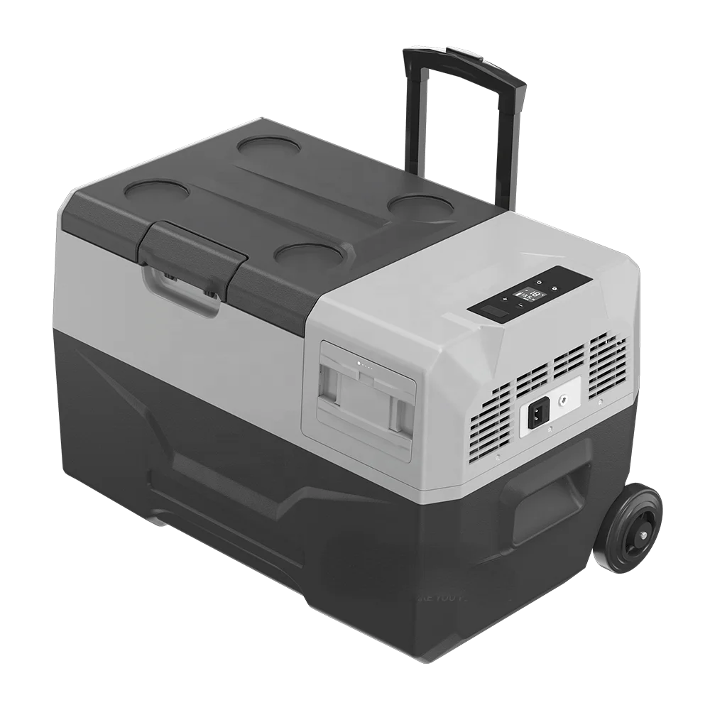 ECX30 Small 12v DC Compressor 30L Portable Camper Refrigerator APP Control Solar Powered With Wheels And Pull Handle Car Fridges