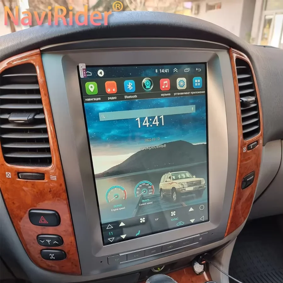 Car Radio Multimedia Radio Carplay Stereo Android 15 Screen Navigation For Toyota Land Cruiser 100 LC100 For Lexus LX470 GPS