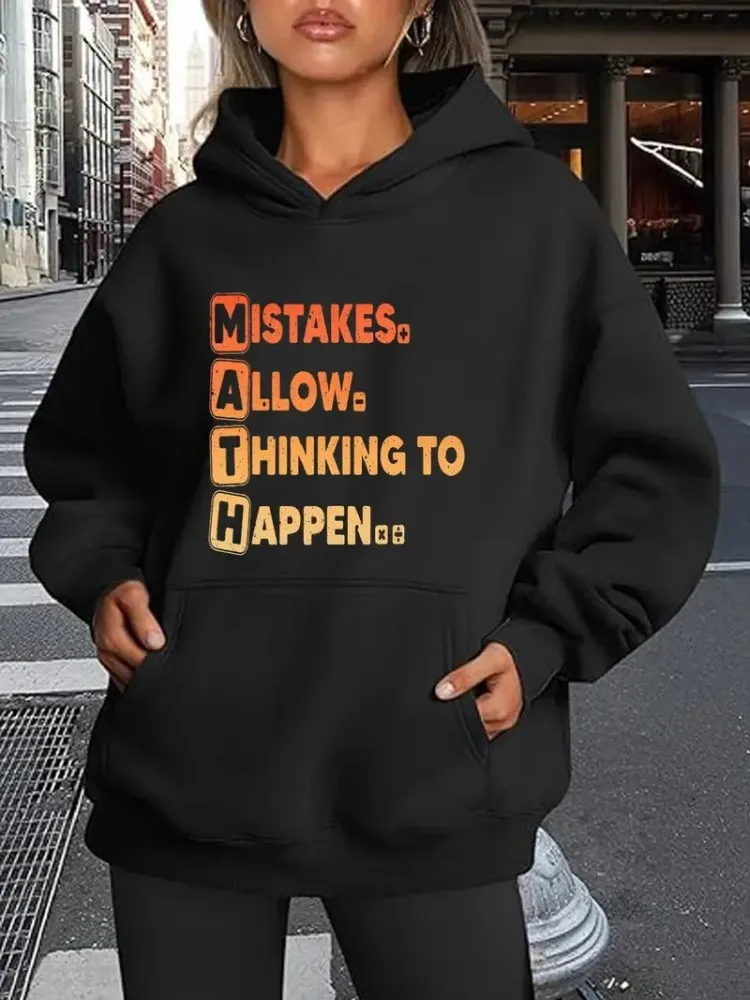 

Женская толстовка с капюшоном для любителей математики больших размеров, забавная толстовка с капюшоном с математическими цитатами, тяжелый пуловер с капюшоном 450 г/м2, развивающая одежда