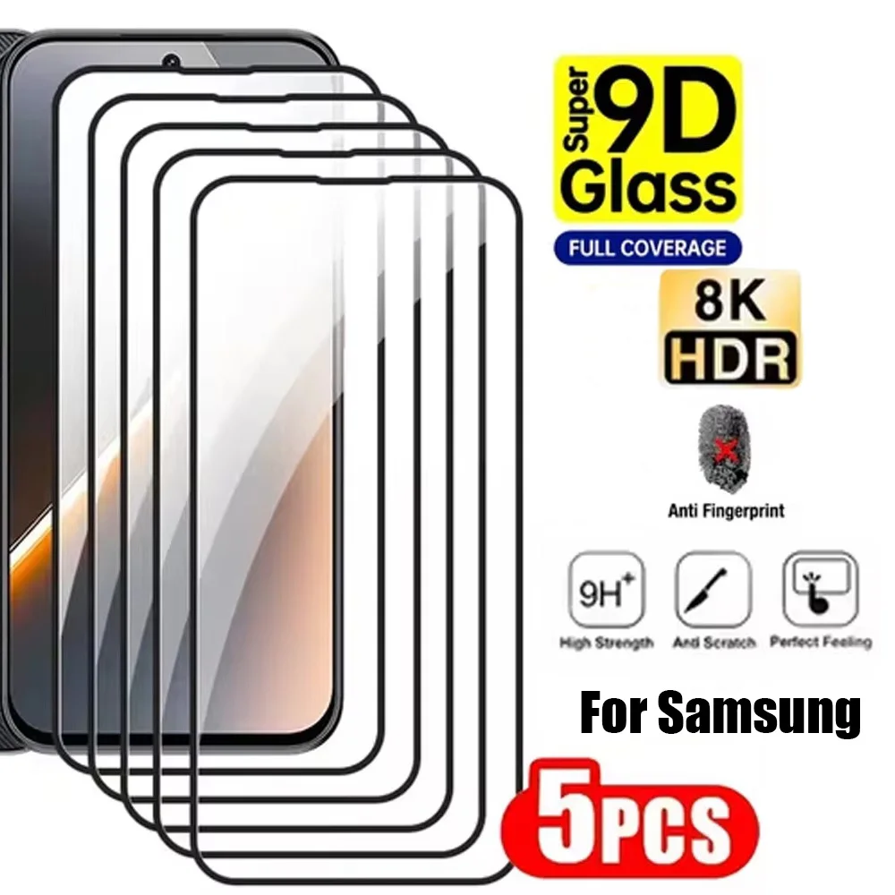 2-5 PCS HD Tempered Glass For Samsung S26 S25 S24 Ultra S26 S23 S22 S21 Puls A56 A37 A36  Fingerprint unlocking Is Not Supported