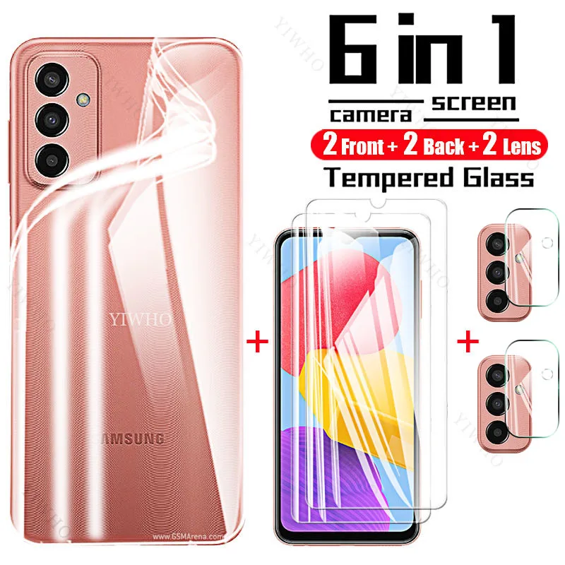 6 In 1 for Samsung Galaxy m13 4G Glass for Samsung Galaxy m 13 5G Tempered Glass Screen Protectors Back Film Camera Class Lens