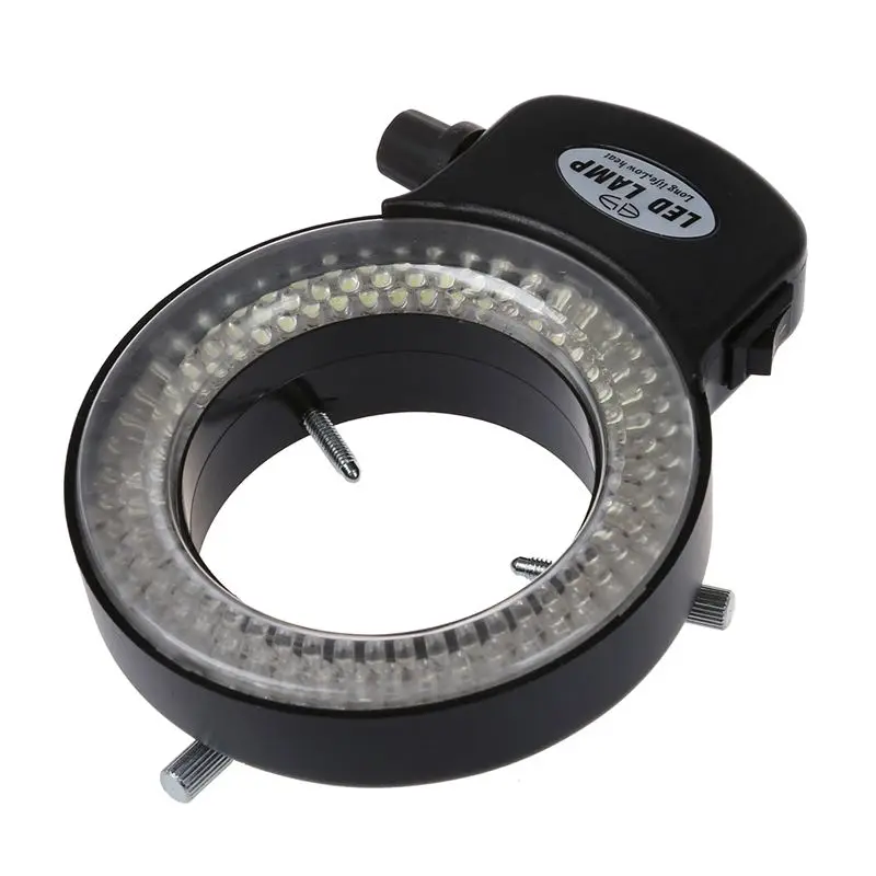 Adjustable Microscope Ring Light 144 LED  Stereo Microscope illuminatorwith Power Adapter for Stereo Microscope & Camera