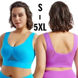 Seamless Bras Women Push Up Bra Top Sports Hollow Female Unlined Comfort Crop Top Sexy Lingerie Solid Color Brassiere M-5XL