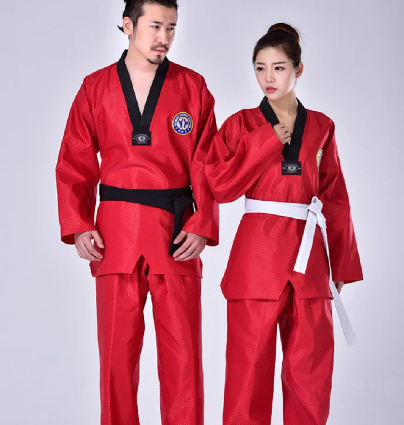 

New Men Women's High Quality Taekwondo Training Suit Karate Judo Martial Arts Uniform Quick-drying Taekwondo Clothing Sets