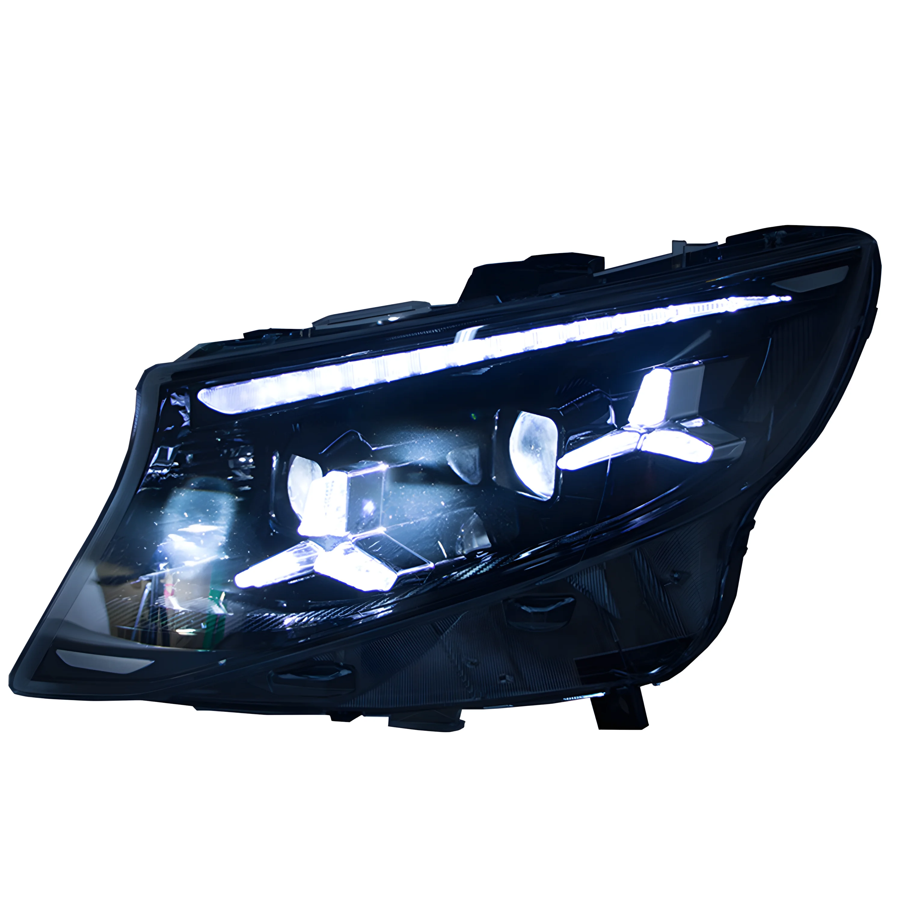 

Для Benz Vito W447 Metris V-Class 2016-2023 автоматические фары в сборе, обновление, новый стиль, эффект запуска, аксессуары для линз проектора