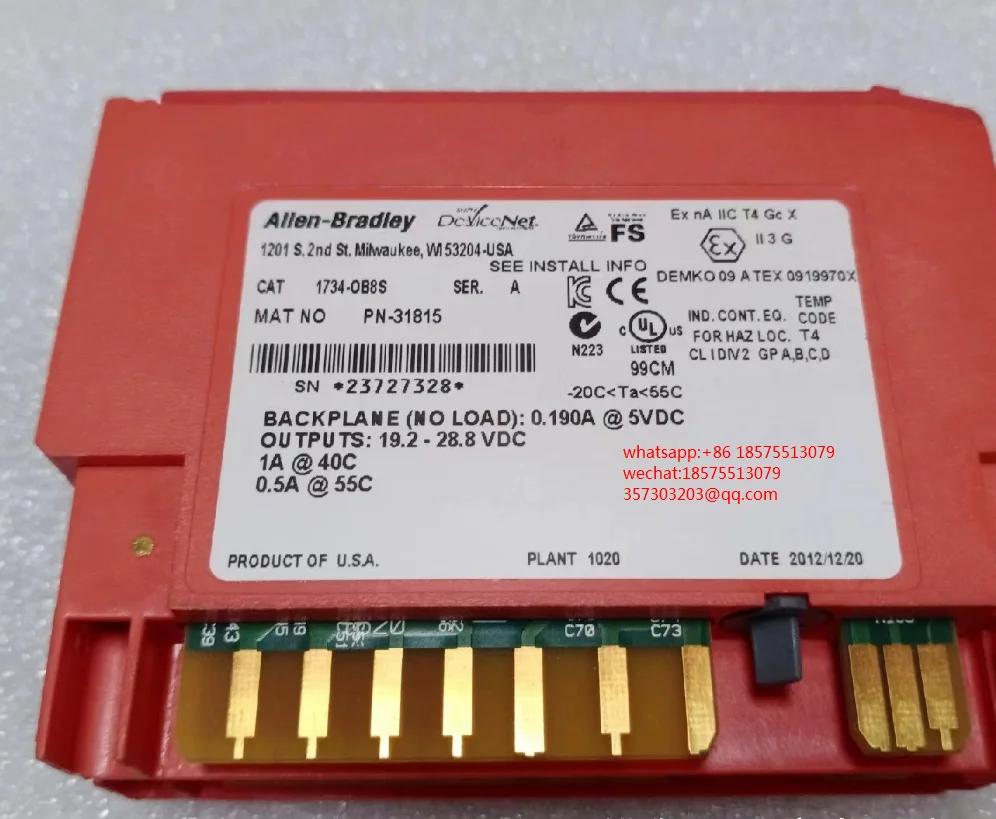 FOR ALLEN-BRADLEY 1734-OB8S 8 Channel Safety Sourcing Output Module  31815 23727328 1 PIECE