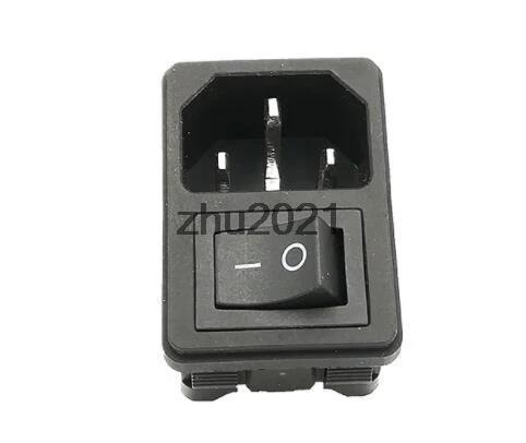 AC250V/10A IEC320 C14ชาย3เทอร์มินัล Inlet Socket W ฟิวส์