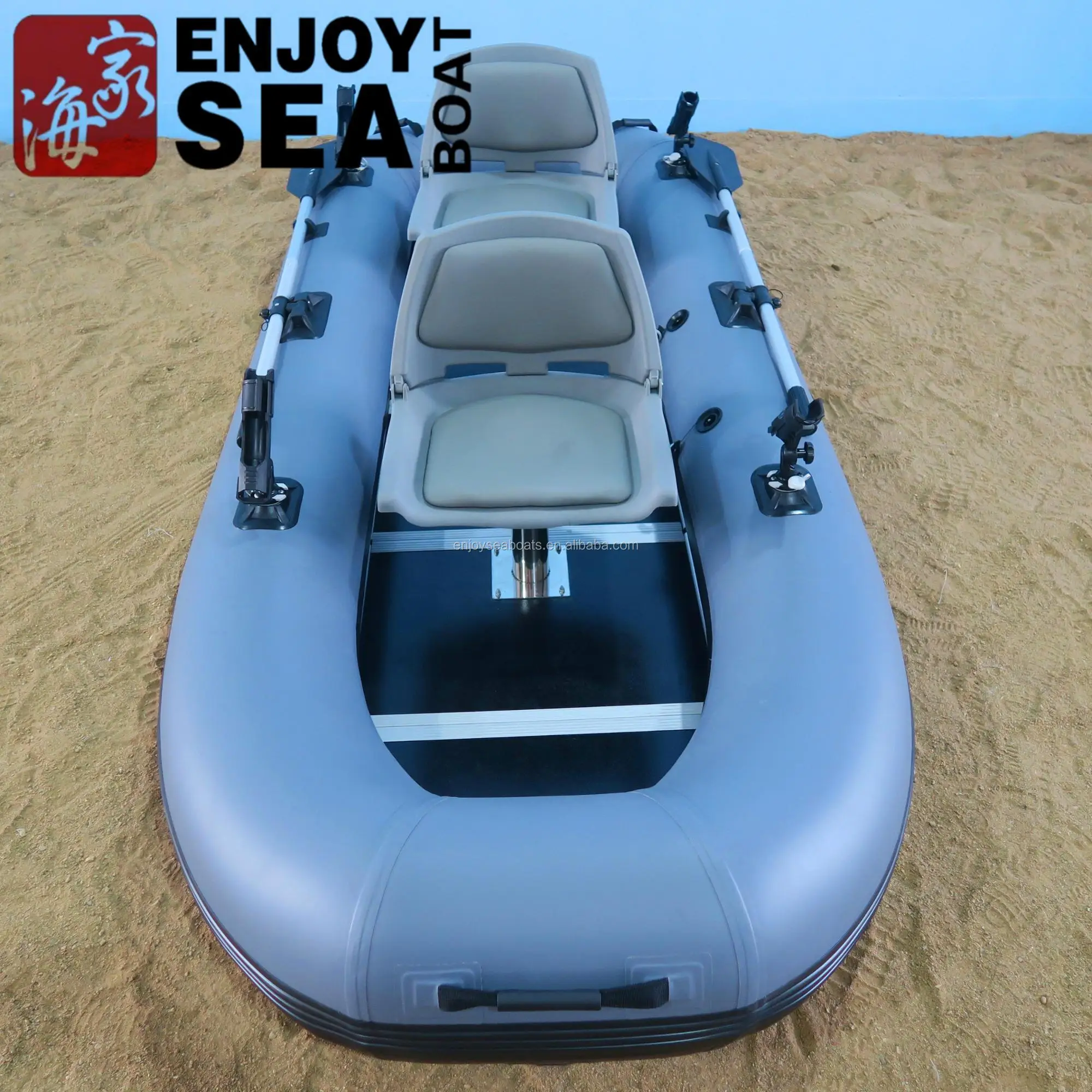 High Speed Affordable Inflatable Fishing Rowing Boat, Flexible Power Component For Outdoor Water Sport & Drifting