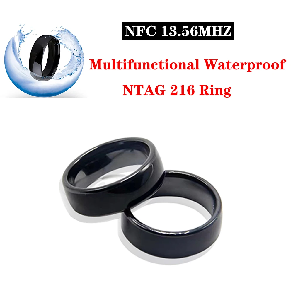 RFID Ntag 216 Multifunctional Ring Smart Chip Rewritable Tag NFC 13.56mhz Badge Available Amiibo Business Card Iso14443 Token