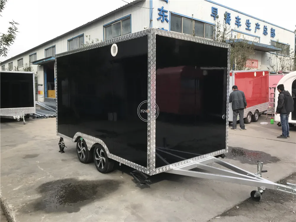 Carro de café helado multifunción OEM, remolque de comida móvil totalmente equipado personalizado para camión Airstream