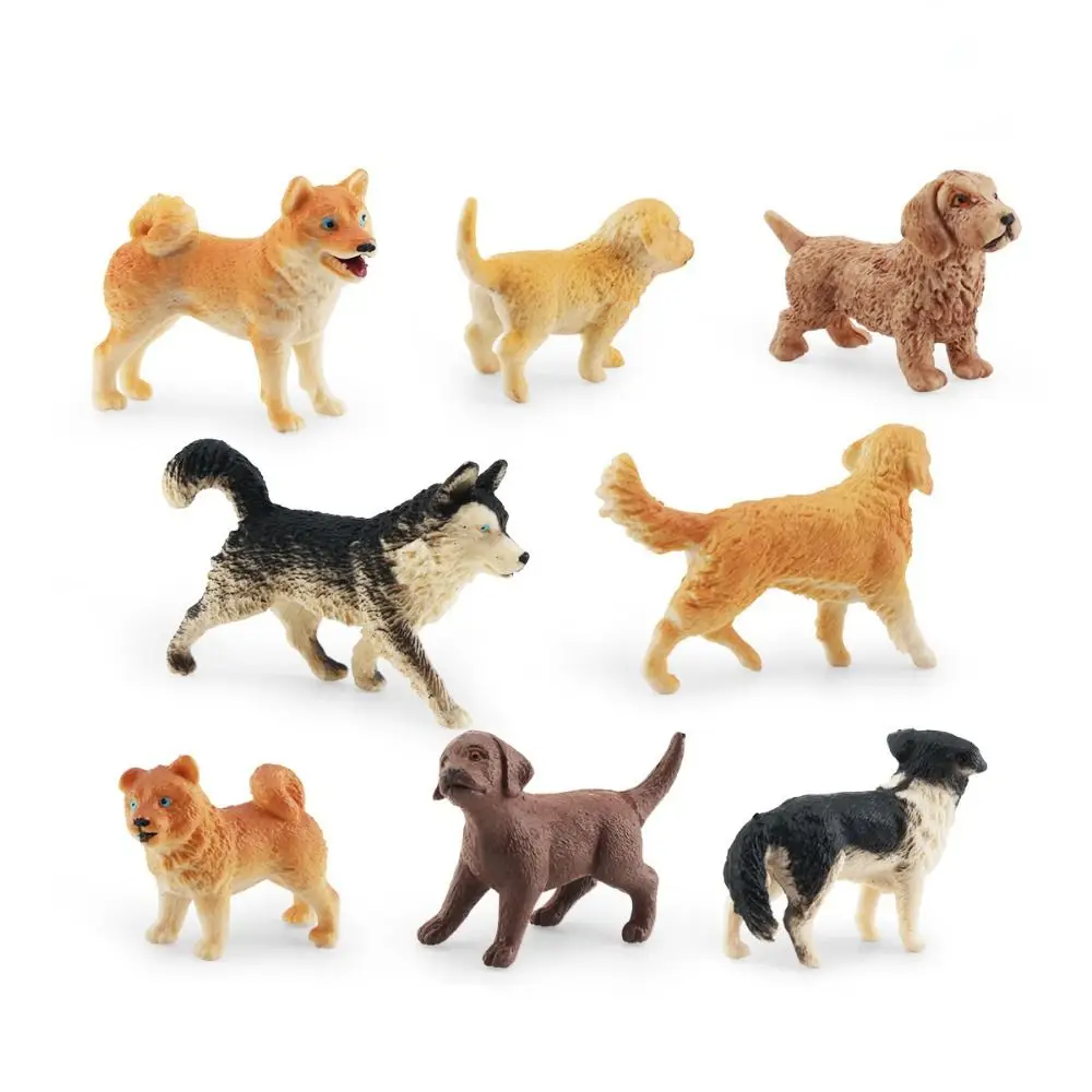 Realistische Hond Dieren Model Golden Retriever Puppy Figuren Mini Hond Beeldjes Husky Handgeschilderde Hond Action Figure Collectie