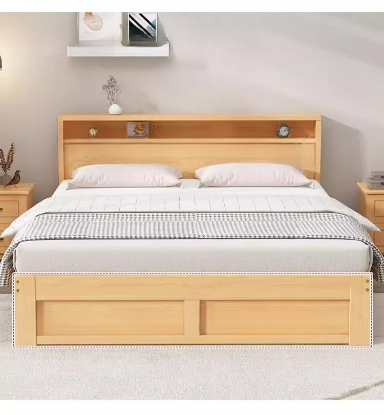 

Premium Solid wood bed with drawers Drawer type adult 1.5 double bed 1.8 small apartment 1.2 single bed