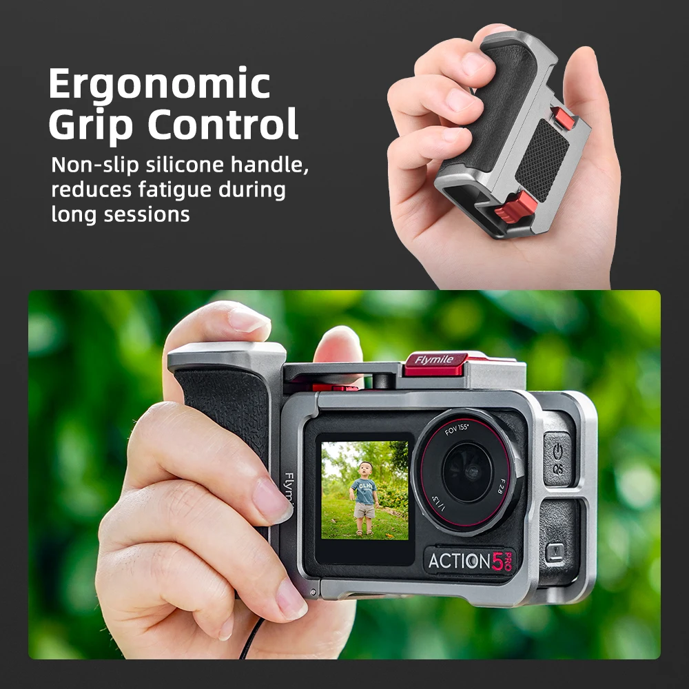 Grip For DJI Osmo Action 5 Pro 4 3,Street Photography Mount,Handle Grip,Xplorer Grip for Dji Action Camera Accessories
