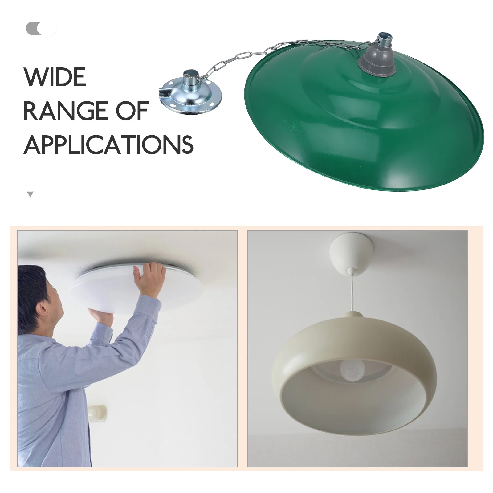 غطاء إضاءة LED مستدير عالي الخليج غطاء حديد من الدرجة الصناعية لديكور المزرعة في المصنع إضاءة خارجية مقاومة للماء والغبار