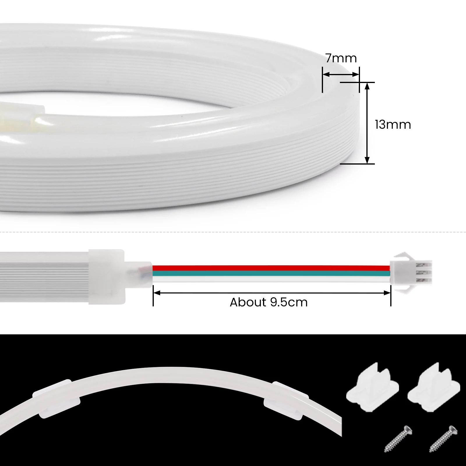 Imagem -06 - Rgb Sonho Cor Neon Led Strip Ws2812b dc 5v Ip67 Impermeável Wifi Bluetooth Controle App Home Decor Fita Flexível Corda