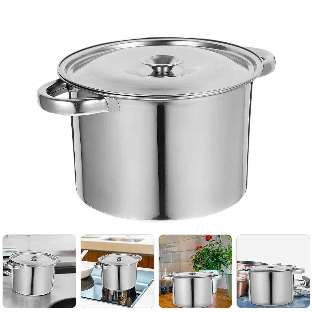 Stock Pot Stainless Steel Large Capacity Stockpot Large Capacity StockCanning Pot Bucket Sauce Pot Water Pitcher Steamer