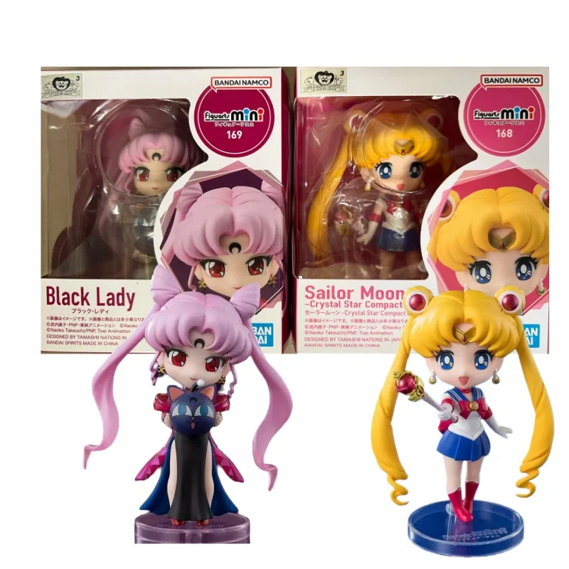 

Bandai Genuine Figuarts Mini Sailor Moon Black Lady 30th Anniversary Anime Action Figure Collectible Model Toys Gift Children