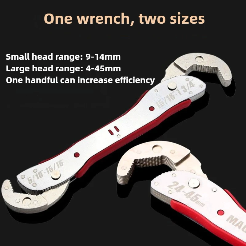 

Flexible 9-45mm Wrench Multifunctional Activity Wrenchs Portable Double Headed Wrench Professional Maintenance Hand Tools