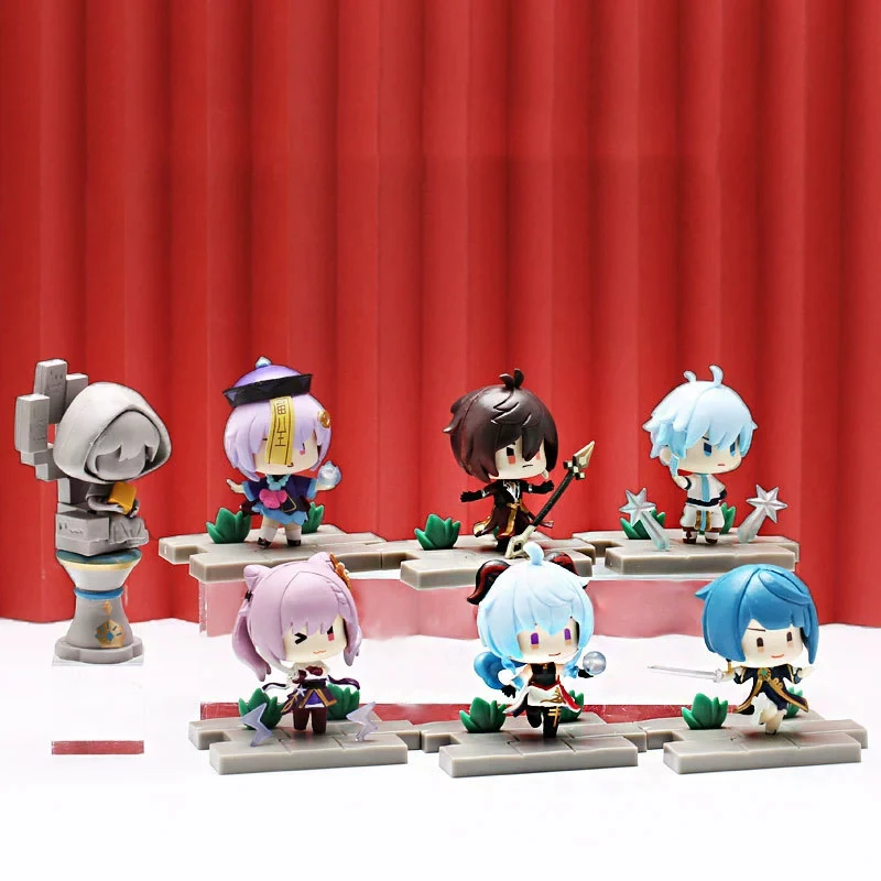 手作りのかわいいちびファイターフィギュアブラインドボックスセットランダムポーズミニグッズおもちゃアニメゲームキャラクターサプライズパック