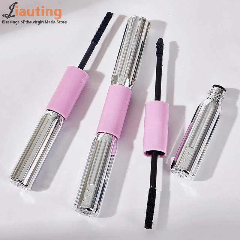Mascara Double-en-un en Fiber de soie, imperméable, pour Extension de cils, noir, épais, allongeant, cosmétiques