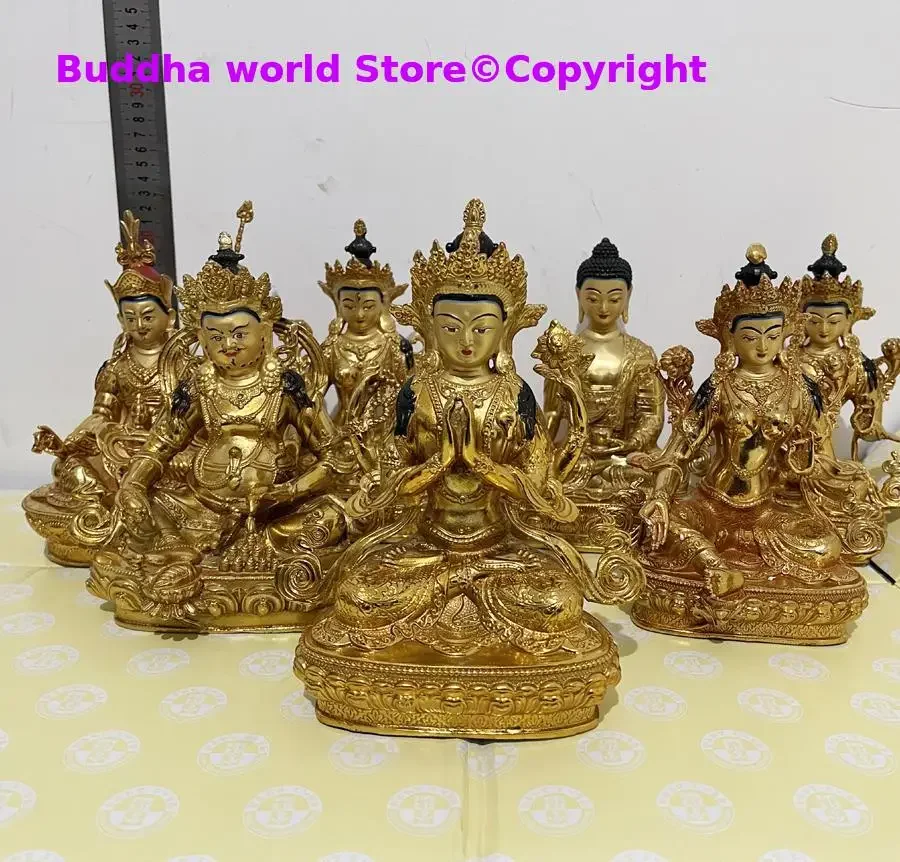 50% discount Buddhism COPPER Buddha statue Sakyamuni Guru Rinpoche Tara guanyin goddess God of Wealth Jambhala home Effective